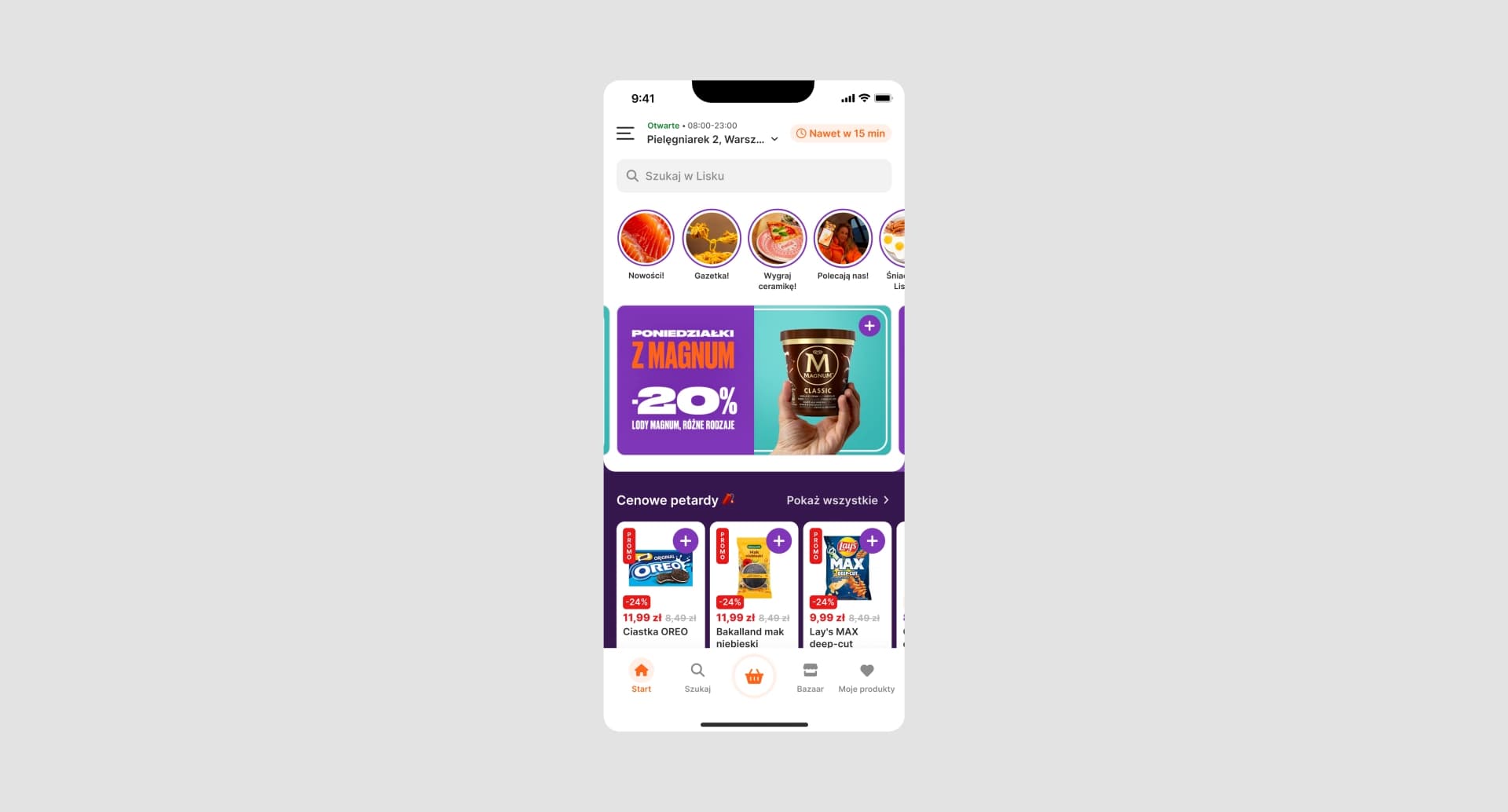 Lisek app before and after redesign — after